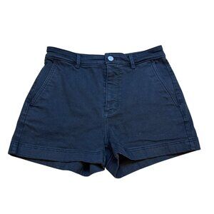 Everlane Womens Black High-Rise Denim Shorts Size 8